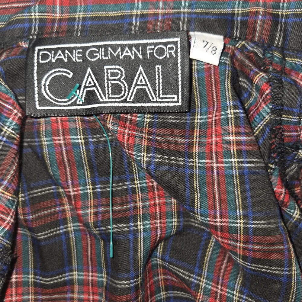 Diane Gilman Plaid Blouse with Red Accents - Picture 2 of 9